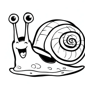 Shocked Snail Coloring Page