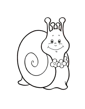 Snail Cartoon Coloring Page