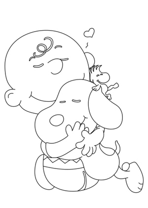 Snoopy Embraced by Peanuts