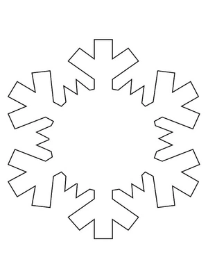 Easy Snowflake Coloring Page