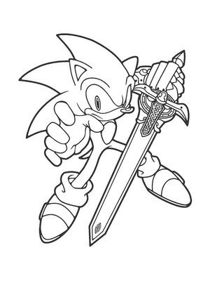 Sword-wielding Sonic