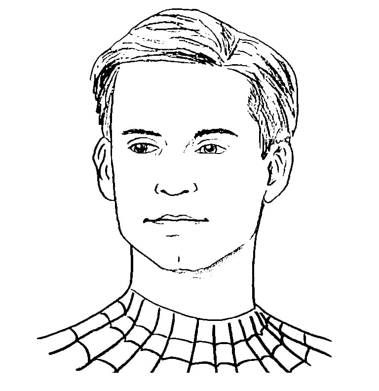 Tobey Maguire as Spider-Man Coloring Page
