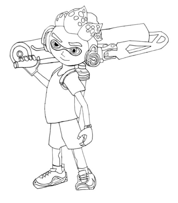 After relocating to Inkopolis, Marie found employment at Inkrabsklad. Coloring Page
