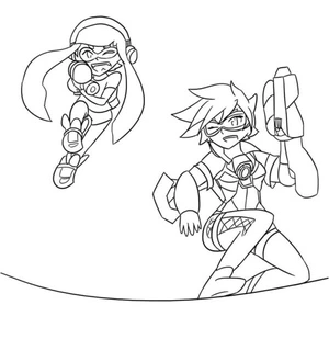 Courageous Sisters painting their Brave World Coloring Page