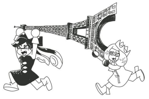The Eiffel Tower was stolen by the Unstoppable Hooligans. Coloring Page