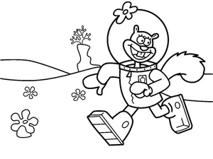 Adorable Sandy Cheeks Coloring Page