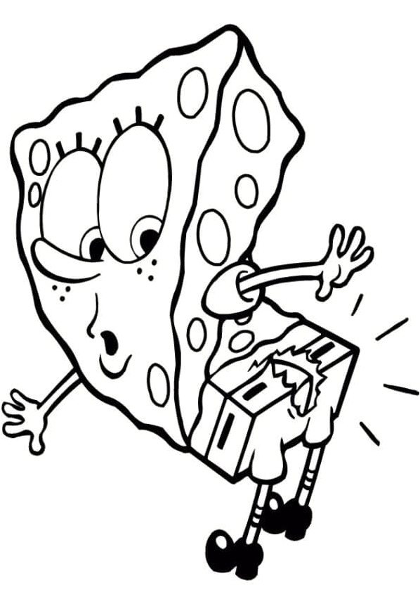 Printable Spongebob SquarePants Funny Coloring Page Coloring Page