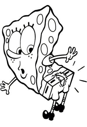Printable Spongebob SquarePants Funny Coloring Page Coloring Page