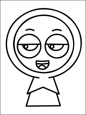 Coloring Page: Jevin from the Incredibox Sprunki Theme