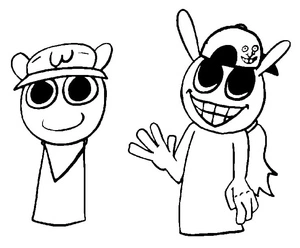 Sprunki from Incredibox: Mard Coloring Page