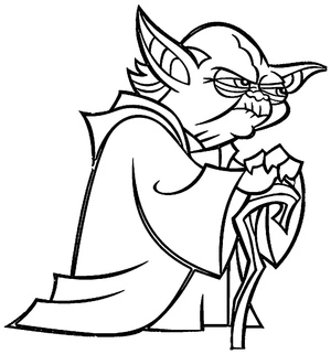 Humorous Master Yoda Coloring Page