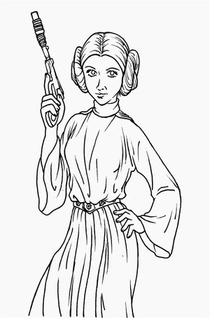 Princess Leia Coloring Page