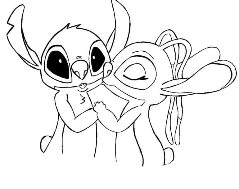 Space Monster Romance Coloring Page