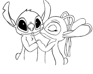 Space Monster Romance Coloring Page
