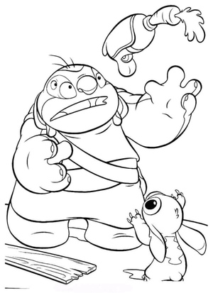 Stitch Attempts to Retrieve the Weapon from Leo