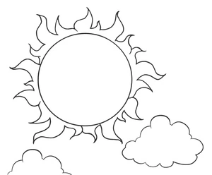 Beautiful Sunshine Coloring Page