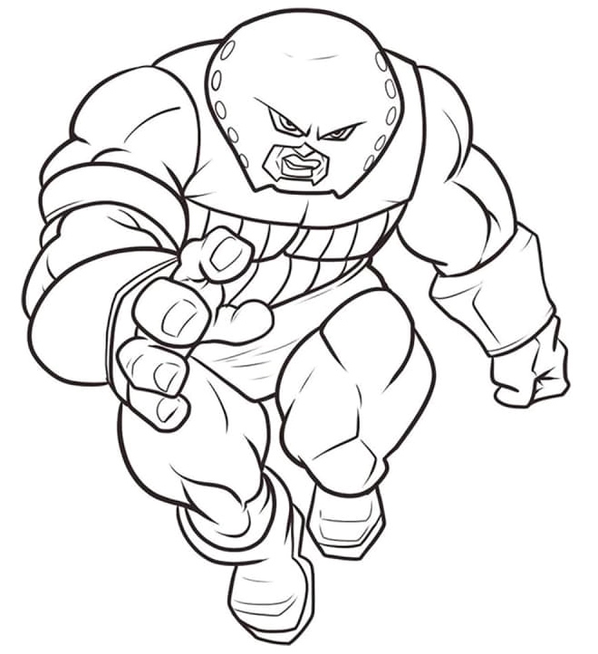 Juggernaut the Super Villain Coloring Page
