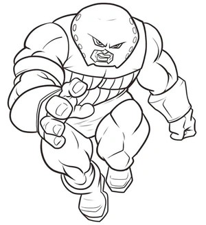 Juggernaut the Super Villain Coloring Page