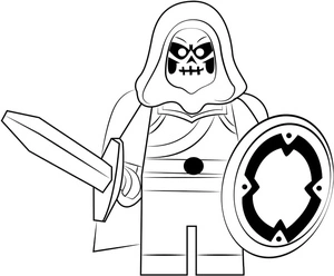 Taskmaster from Marvel Lego Coloring Page
