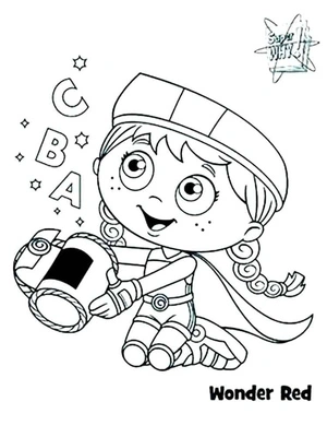 Super Why - Wonder Red Coloring Page