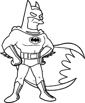 Batman as portrayed by Homer Simpson