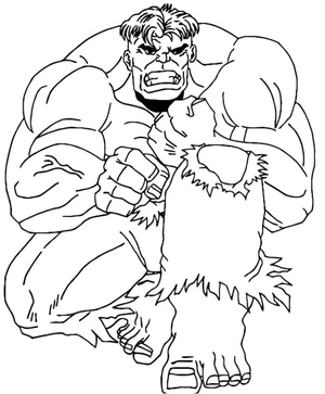 Instead of calling it Furious Hulk, let's refer to it as Angry Hulk for the coloring page.