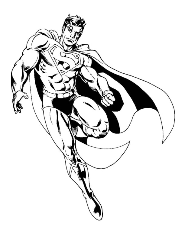 Superman possesses more than just superpowers. Coloring Page