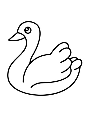Free Download: Swan Coloring Page