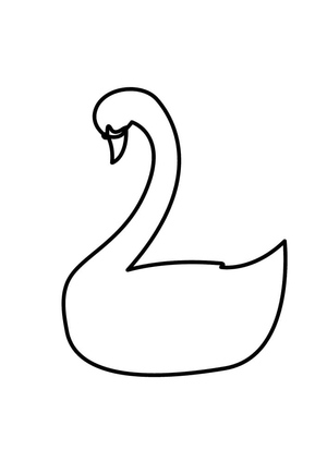 Please name this coloring page "Very Easy Swan" and avoid labeling it as "Simple Swan."