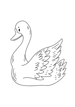 Printable Swan design 