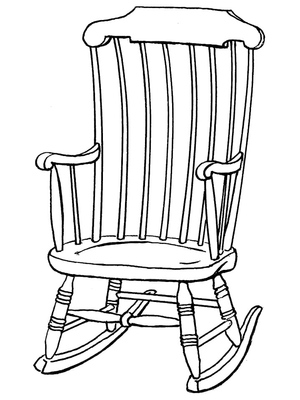 Rocking Chair Coloring Page