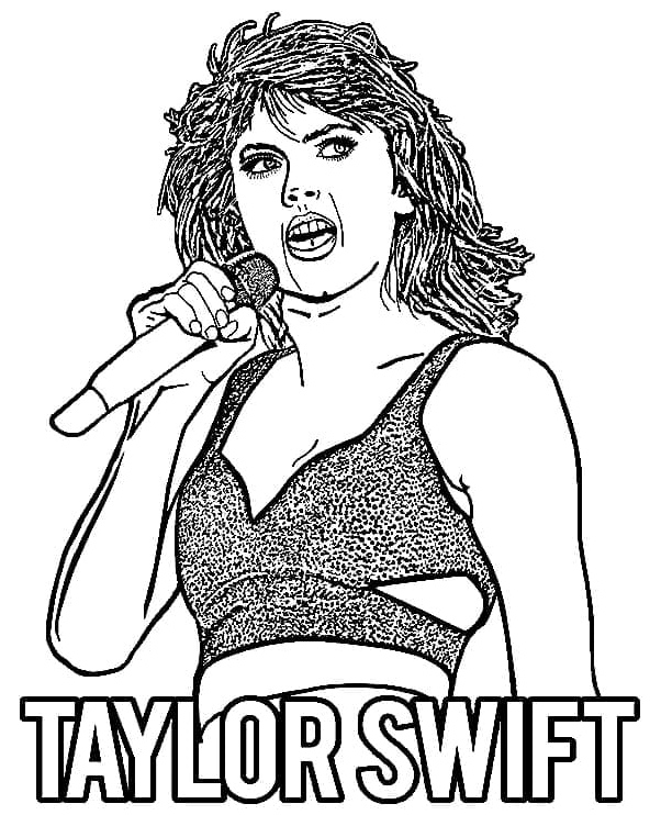 Taylor Swift Coloring Page Coloring Page