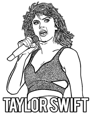 Taylor Swift Coloring Page