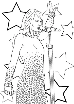 Taylor Swift is Awesome Coloring Page Coloring Page
