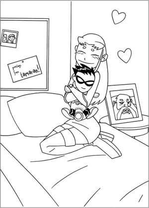 Starfire Playing with a Robin Toy