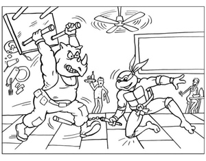 "Rocksteady: The Powerful Rhino, Shredder's Sidekick, and Turtle Adversary"