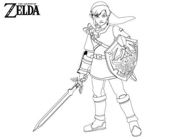 Linked Adventure Coloring Page