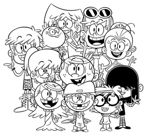 Characters from The Loud House Coloring Page