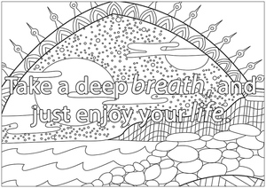 Positive Thinking Coloring Page