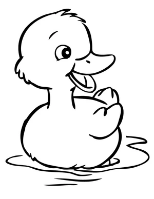 Adorable Duckling Coloring Page for Toddlers Coloring Page