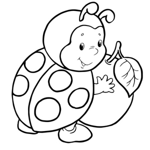 Adorable Ladybug Coloring Page for Toddlers