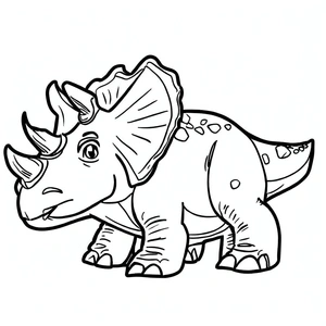 A Triceratops dinosaur Coloring Page