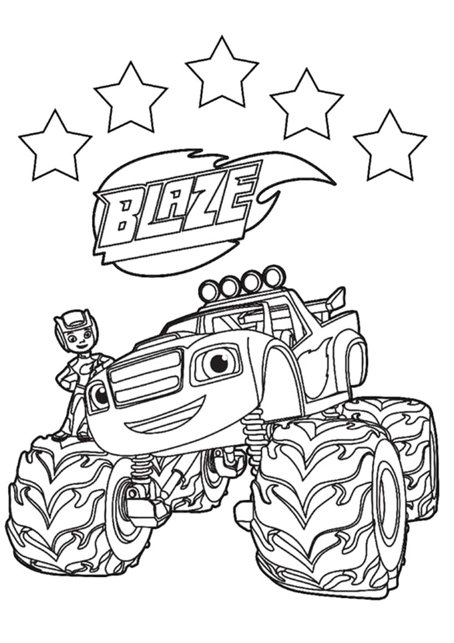 Blaze the Monster Truck Coloring Page