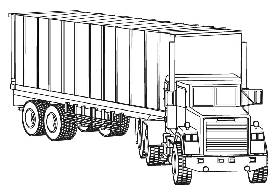 Simple Truck Coloring Page