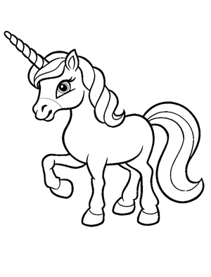 Flawless Unicorn Coloring Page