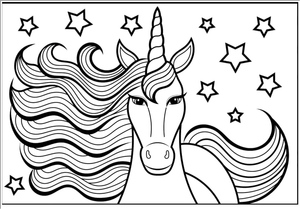 Unicorn Face with Star