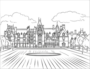 Biltmore Mansion Coloring Page