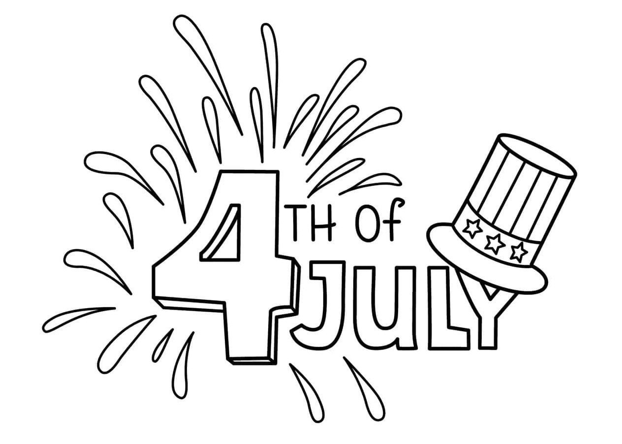 Independence Day Celebrations - Happy 4th of July Coloring Page