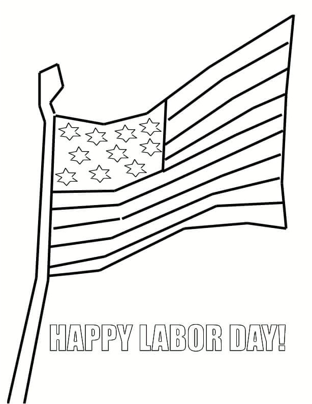 Printable Labor Day Coloring Page Coloring Page