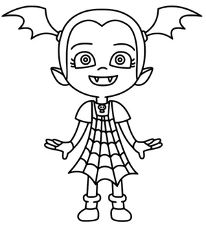 Little V Stands Out Amongst the Other Children Coloring Page